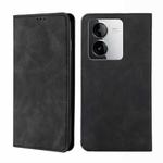 For vivo Y78T 5G / iQOO Z8x 5G Skin Feel Magnetic Leather Phone Case(Black)
