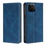 For Honor Play 60 Plus Skin Feel Magnetic Leather Phone Case(Blue)