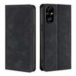 For Honor 200 Pro 5G Skin Feel Magnetic Leather Phone Case(Black)