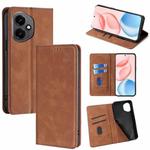 For Honor 400 Global 156.5mm Skin Feel Magnetic Leather Phone Case(Light Brown)