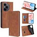 For Honor 400 Pro Global 160.8mm Skin Feel Magnetic Leather Phone Case(Light Brown)