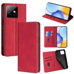 For Honor X60 GT 5G Skin Feel Magnetic Leather Phone Case(Red)