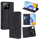For Honor X60 GT 5G Skin Feel Magnetic Leather Phone Case(Black)
