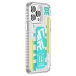 For iPhone 15 Pro Mutural Cyber Series TPU Phone Case with IML Stand(Green)