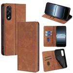 For OnePlus Ace 5 Ultra / Nord 5 Skin Feel Magnetic Leather Phone Case(Light Brown)
