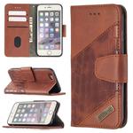 For iPhone 8 / 7 Matching Color Crocodile Texture Horizontal Flip PU Leather Case with Wallet & Holder & Card Slots(Brown)
