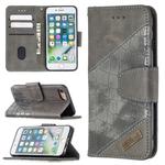 For iPhone 8 / 7 Matching Color Crocodile Texture Horizontal Flip PU Leather Case with Wallet & Holder & Card Slots(Grey)