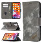 For iPhone 11 Matching Color Crocodile Texture Horizontal Flip PU Leather Case with Wallet & Holder & Card Slots(Grey)