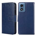 For Motorola Moto G Play 4G 2024 Crystal Texture Leather Phone Case(Royal Blue)