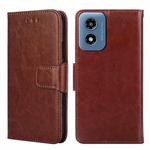 For Motorola Moto G Play 4G 2024 Crystal Texture Leather Phone Case(Brown)