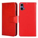 For Motorola Moto G34 5G Crystal Texture Leather Phone Case(Red)