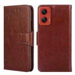 For Motorola Moto G Stylus 5G 2024 Crystal Texture Leather Phone Case(Brown)