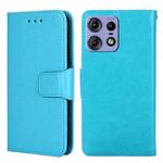 For Motorola Edge 50 Pro 5G Crystal Texture Leather Phone Case(Sky Blue)