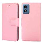 For Motorola Moto G 5G 2024 Crystal Texture Leather Phone Case(Pink)