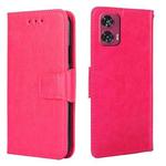 For Motorola Edge 50 Fusion 5G Crystal Texture Leather Phone Case(Rose Red)