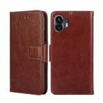 For Nothing Phone 2 Crystal Texture Leather Phone Case(Brown)