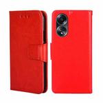 For OPPO A58 4G Crystal Texture Leather Phone Case(Red)