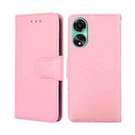 For OPPO A78 4G Crystal Texture Leather Phone Case(Pink)