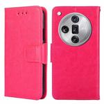 For OPPO Find X7 Ultra 5G Crystal Texture Leather Phone Case(Rose Red)