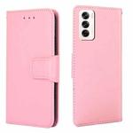 For OPPO Reno12 5G Global Crystal Texture Leather Phone Case(Pink)