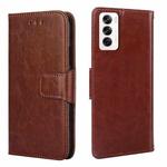 For OPPO Reno12 5G Global Crystal Texture Leather Phone Case(Brown)