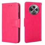 For OPPO Reno12 F 5G Crystal Texture Leather Phone Case(Rose Red)