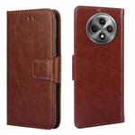 For OPPO Reno12 F 5G Crystal Texture Leather Phone Case(Brown)