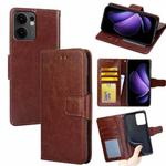 For OPPO Reno13 F 5G / 4G Crystal Texture Leather Phone Case(Brown)