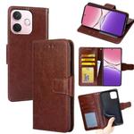 For OPPO A5 Pro 5G Global Crystal Texture Leather Phone Case(Brown)