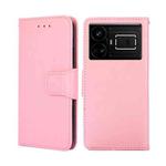 For Realme GT5 / GT5 240W Crystal Texture Leather Phone Case(Pink)
