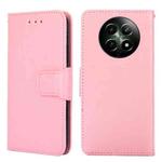 For Realme 12 5G Crystal Texture Leather Phone Case(Pink)