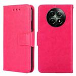 For Realme 12 5G Crystal Texture Leather Phone Case(Rose Red)