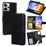 For Realme 14 5G Global Crystal Texture Leather Phone Case(Black)