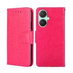 For vivo Y27 4G Crystal Texture Leather Phone Case(Rose Red)