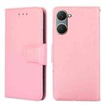 For vivo Y03 4G Crystal Texture Leather Phone Case(Pink)