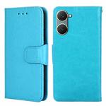 For vivo Y03 4G Crystal Texture Leather Phone Case(Sky Blue)