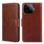 For vivo iQOO Z9 Turbo Crystal Texture Leather Phone Case(Brown)