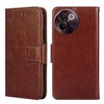 For vivo V30e 5G Global Crystal Texture Leather Phone Case(Brown)