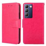 For vivo Y100 5G IDN Crystal Texture Leather Phone Case(Rose Red)