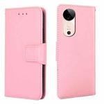 For vivo S19 Crystal Texture Leather Phone Case(Pink)