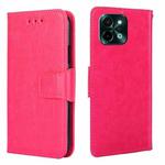 For vivo Y28 4G Crystal Texture Leather Phone Case(Rose Red)