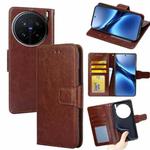 For vivo X200 Pro 5G Crystal Texture Leather Phone Case(Brown)