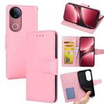 For vivo V50 5G Crystal Texture Leather Phone Case(Pink)