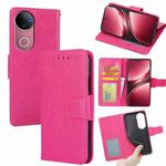 For vivo V50 5G Crystal Texture Leather Phone Case(Rose Red)