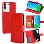 For vivo Y29 4G Global Crystal Texture Leather Phone Case(Red)