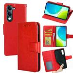 For vivo Y29s 5G / Y04 4G Crystal Texture Leather Phone Case(Red)