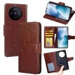 For vivo X200s 5G Crystal Texture Leather Phone Case(Brown)