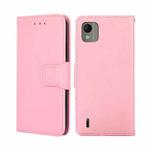 For Nokia C110 4G Crystal Texture Leather Phone Case(Pink)