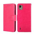 For Nokia C110 4G Crystal Texture Leather Phone Case(Rose Red)