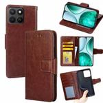For Honor X8c 4G Crystal Texture Leather Phone Case(Brown)